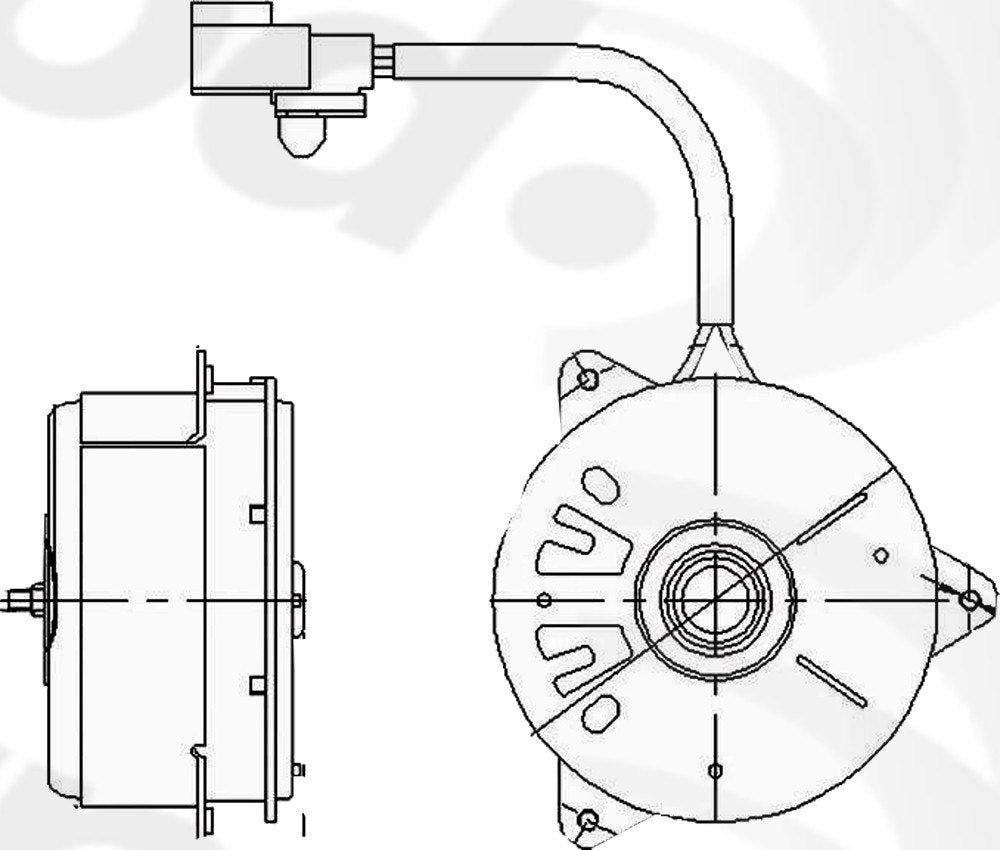 Global Parts Distributors LLC Engine Cooling Fan Motor  top view frsport 630260