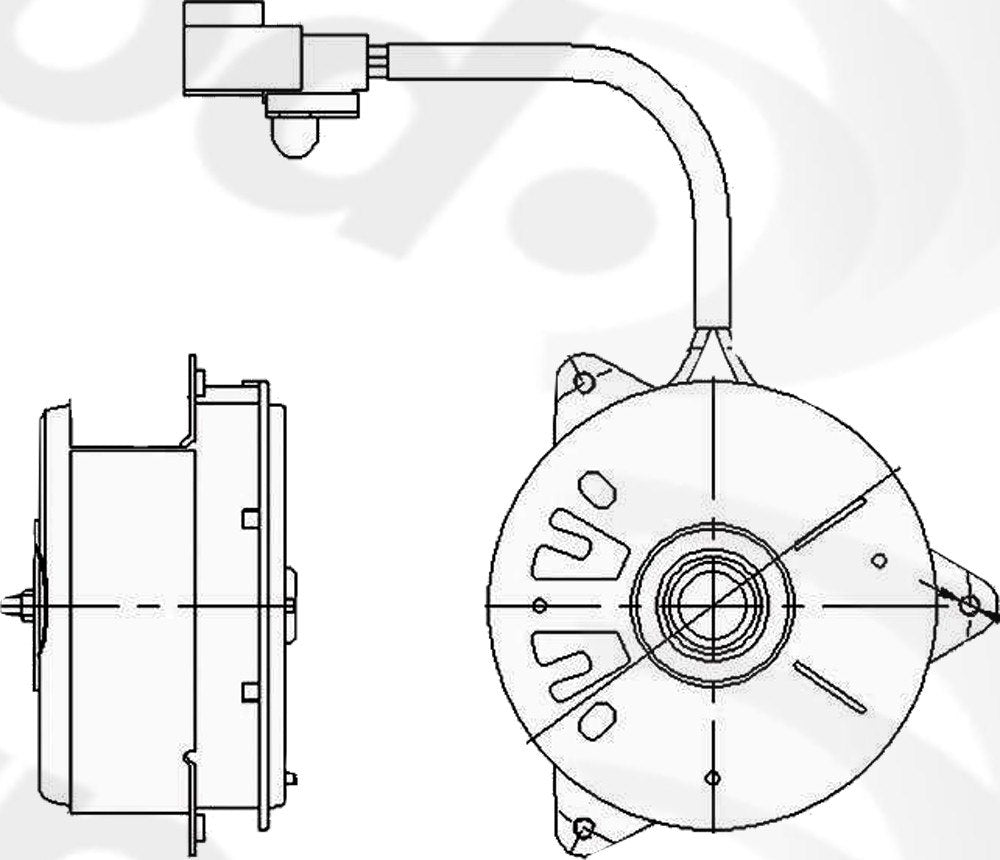 Global Parts Distributors LLC Engine Cooling Fan Motor  top view frsport 630320