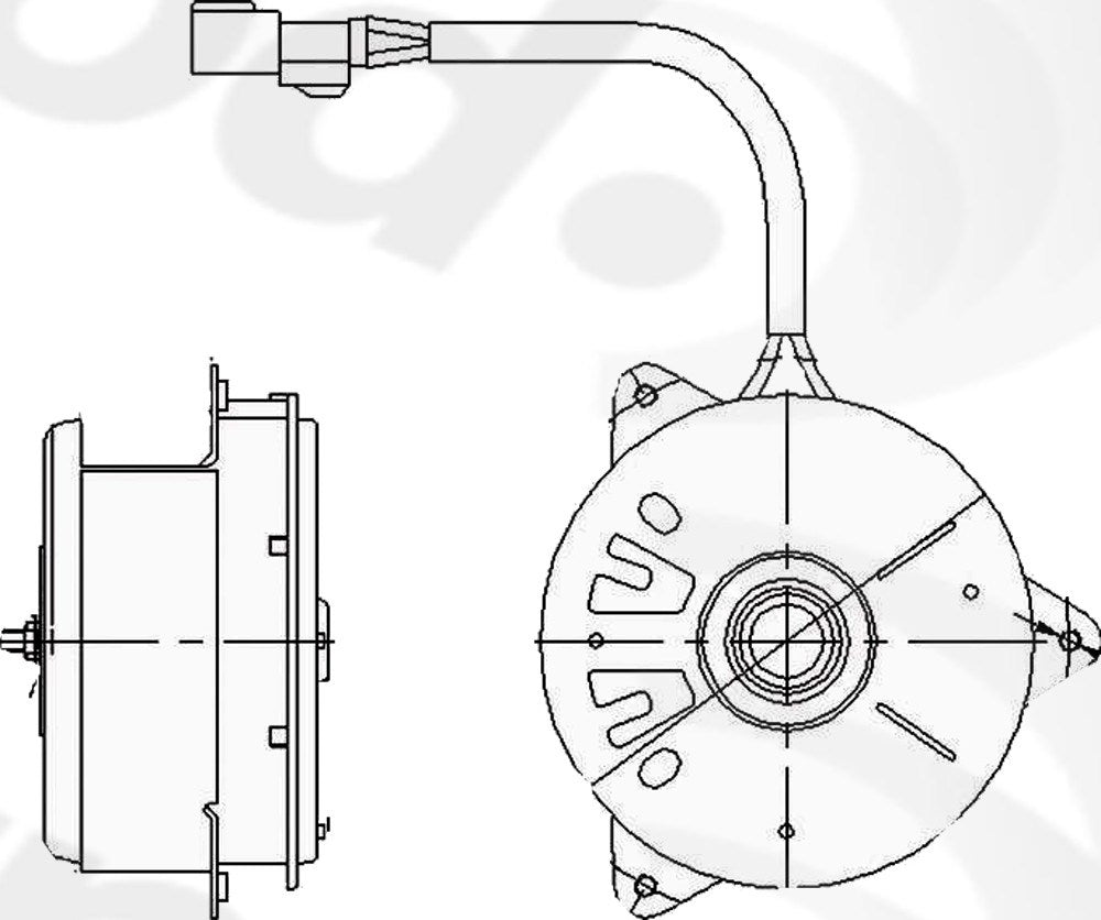 Global Parts Distributors LLC Engine Cooling Fan Motor  top view frsport 631000