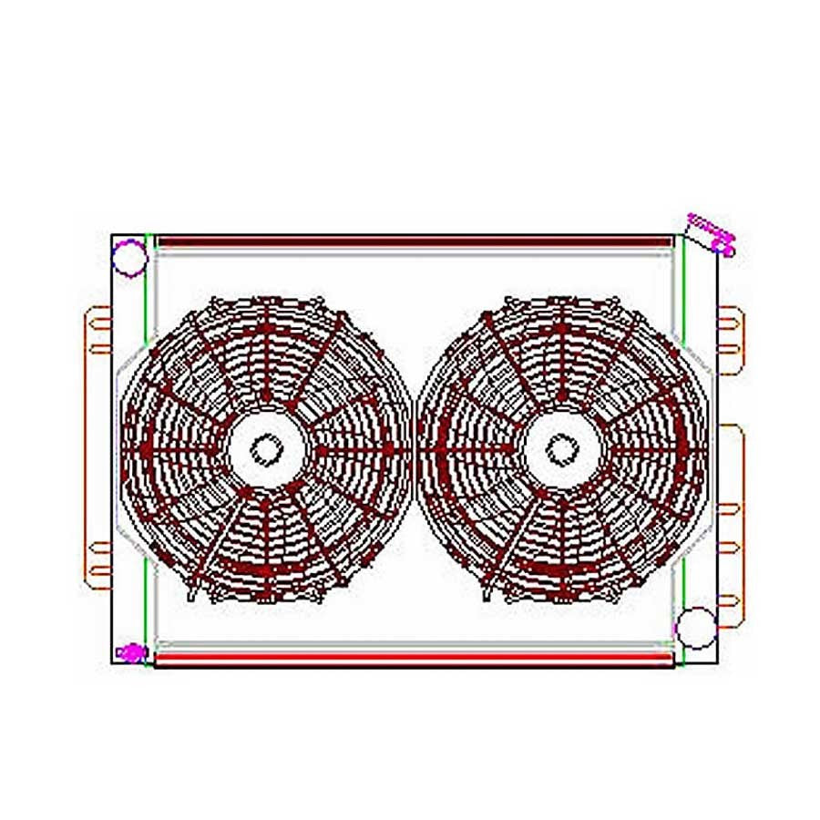 Griffin Radiator Combo Unit GM A & F Body w/o Trans Clr GRICU00009