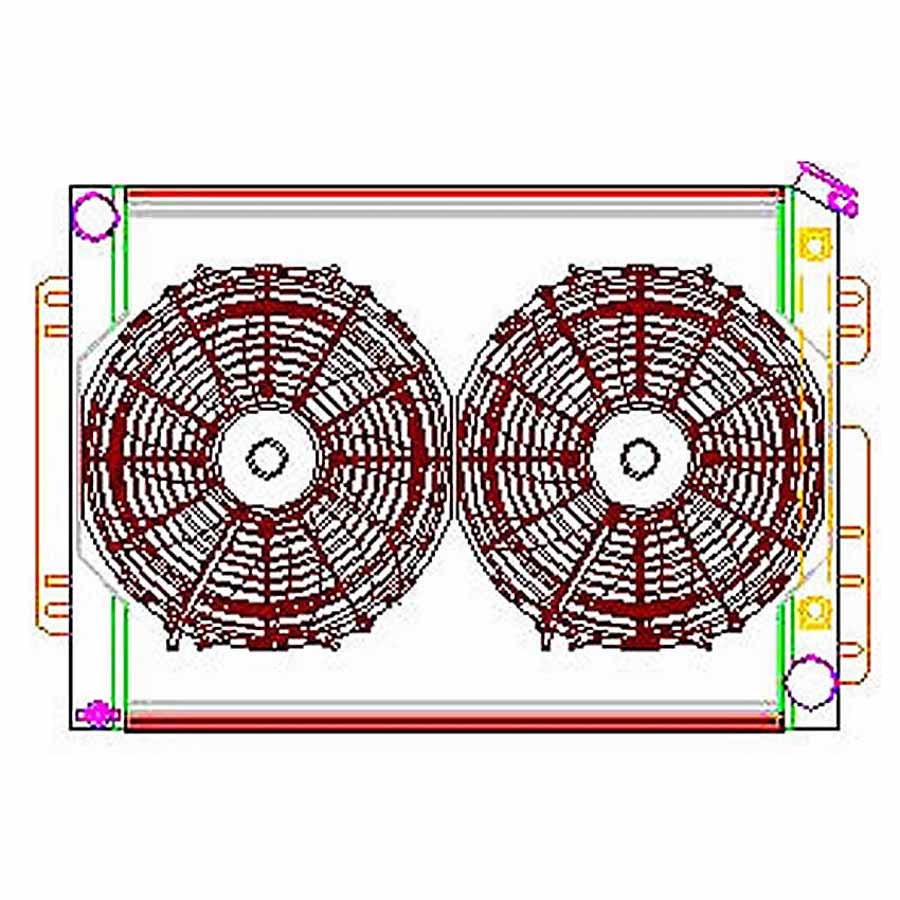 Griffin Radiator Combo Unit GM A & F Body GRICU70009