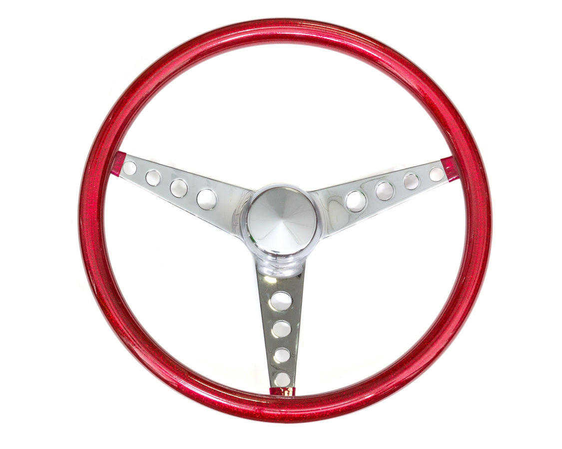 Grant Steering Wheel Mtl Flake Red/Spoke Chrm 15 GRT8465