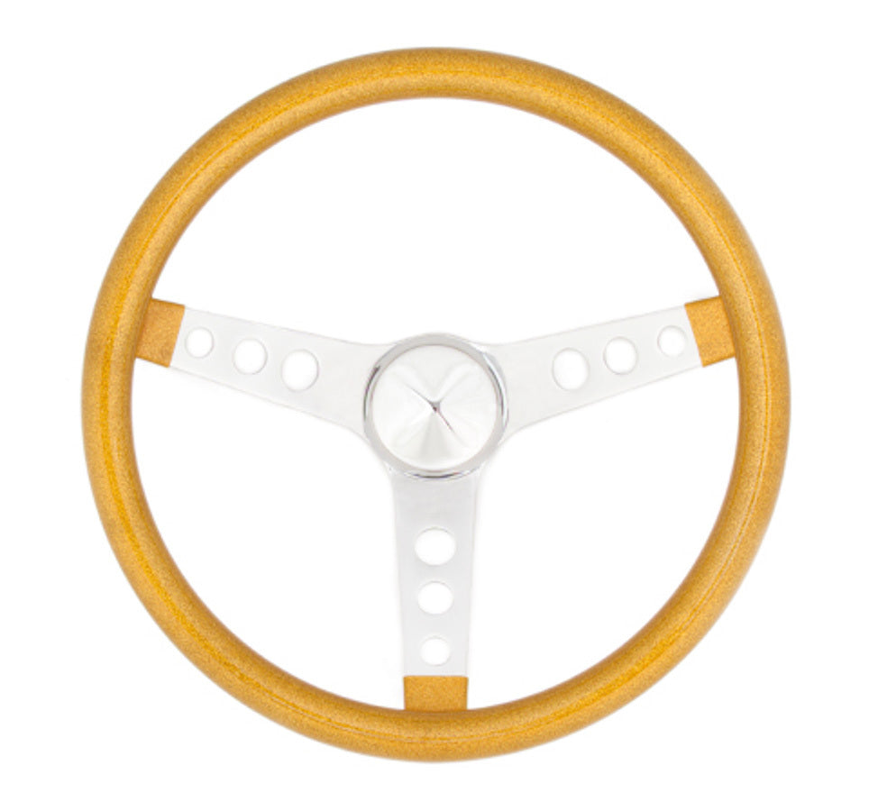 Grant Steering Wheel Mtl Flake Gold/Spoke Chrm 15 GRT8467