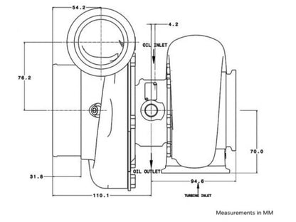 Garrett GTX3584RS Turbine Hsg Kit O/V V-Band / V-Band 1.21 A/R (SS)