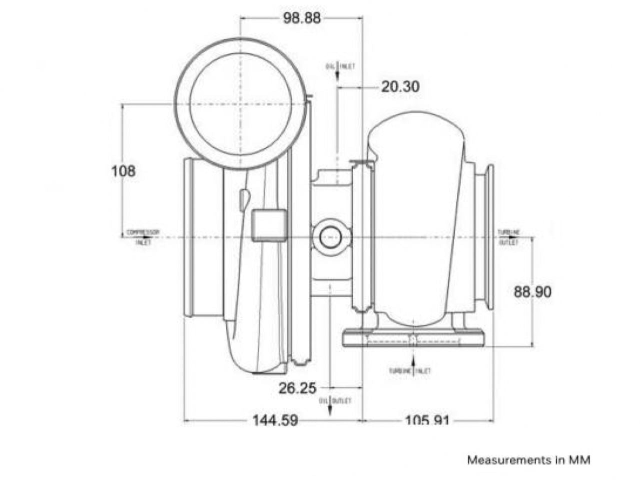 Garrett GTX4202R Super Core CHRA 451888-0044