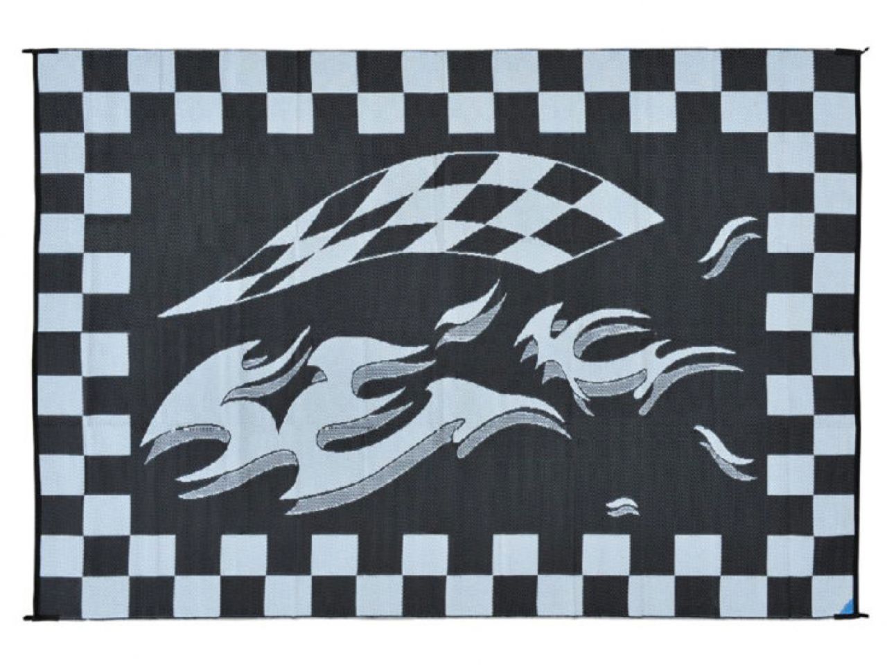 Mings Mark Checkered Mat 8X12 Black/Flag