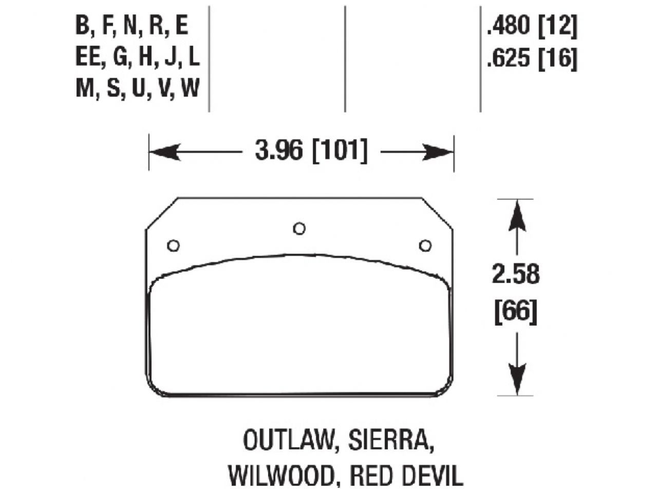 Hawk Brake Pads HB100EE.480 Item Image