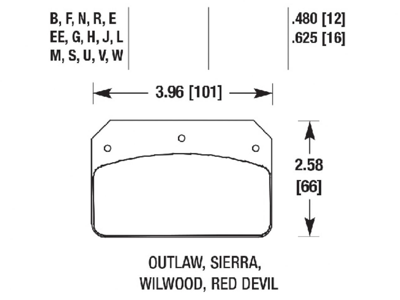 Hawk Brake Pads HB100Q.480 Item Image