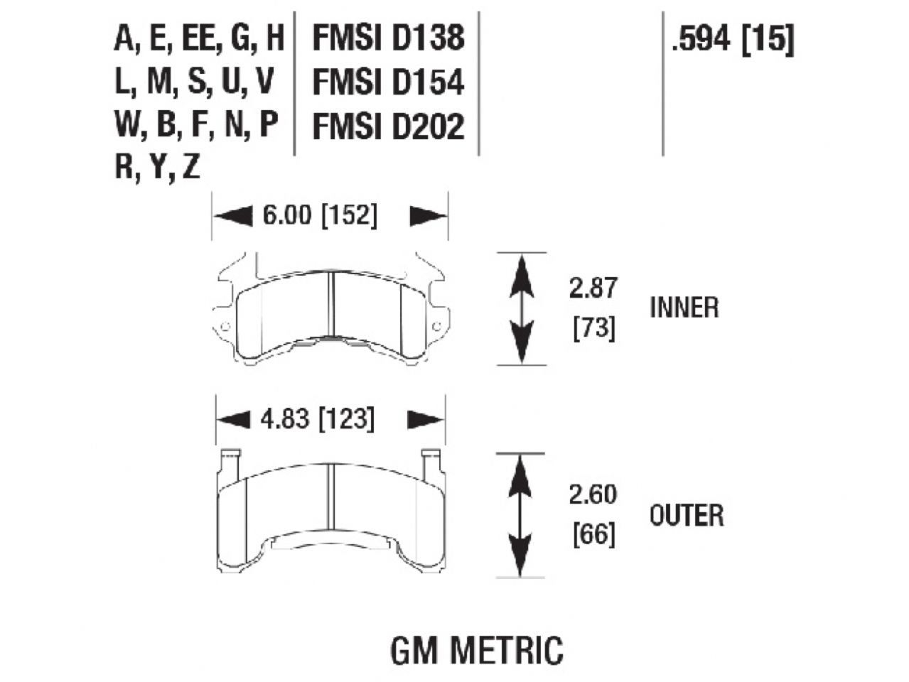 Hawk Brake Pads HB119Q.594 Item Image