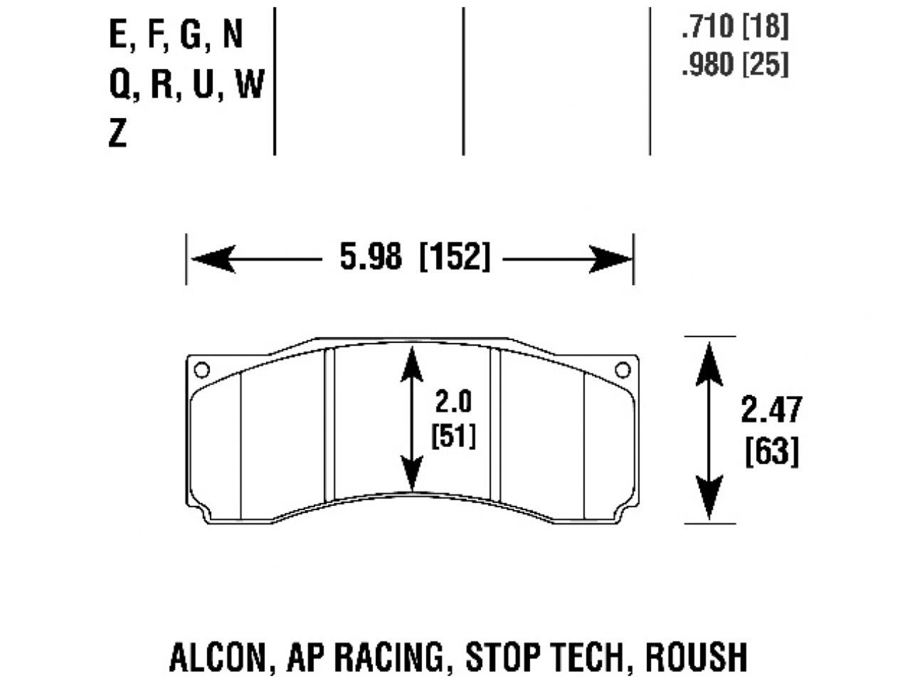 Hawk Brake Pads HB122R.710 Item Image