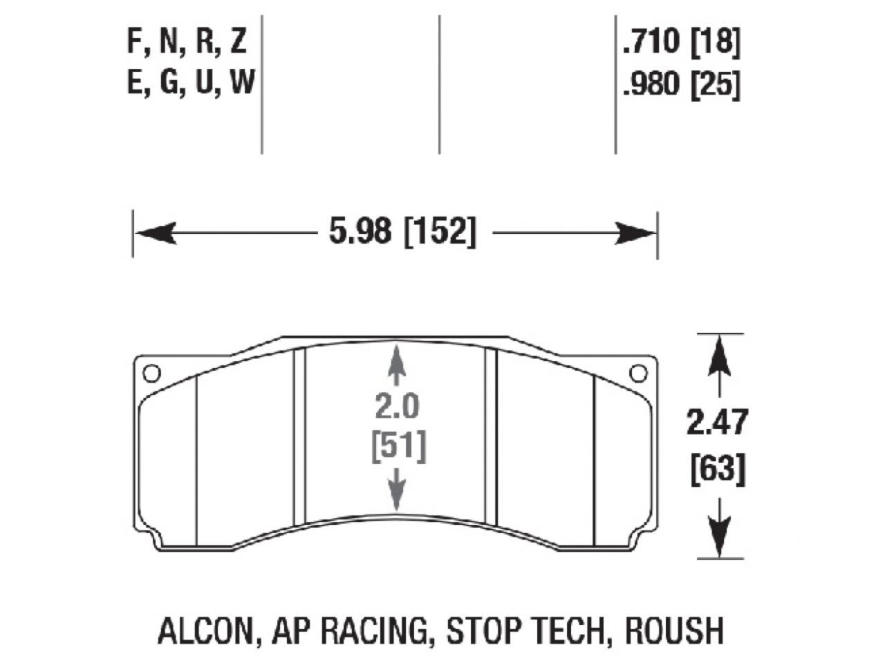 Hawk Brake Pads HB122R.980 Item Image