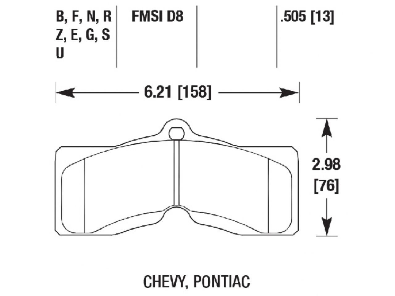 Hawk Brake Pads HB126G.505 Item Image