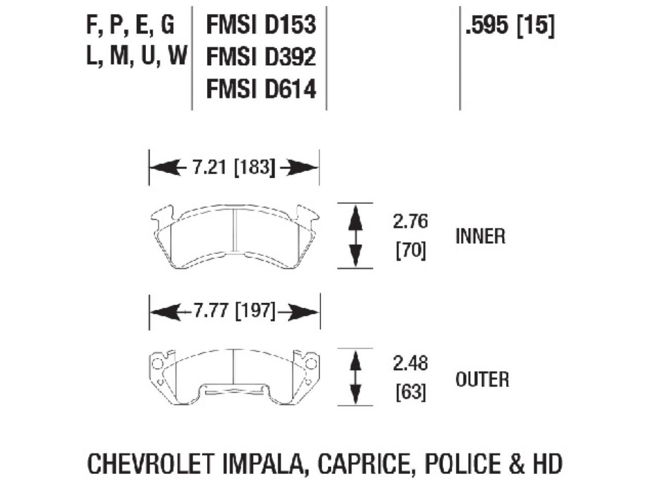 Hawk Brake Pads HB131E.595 Item Image