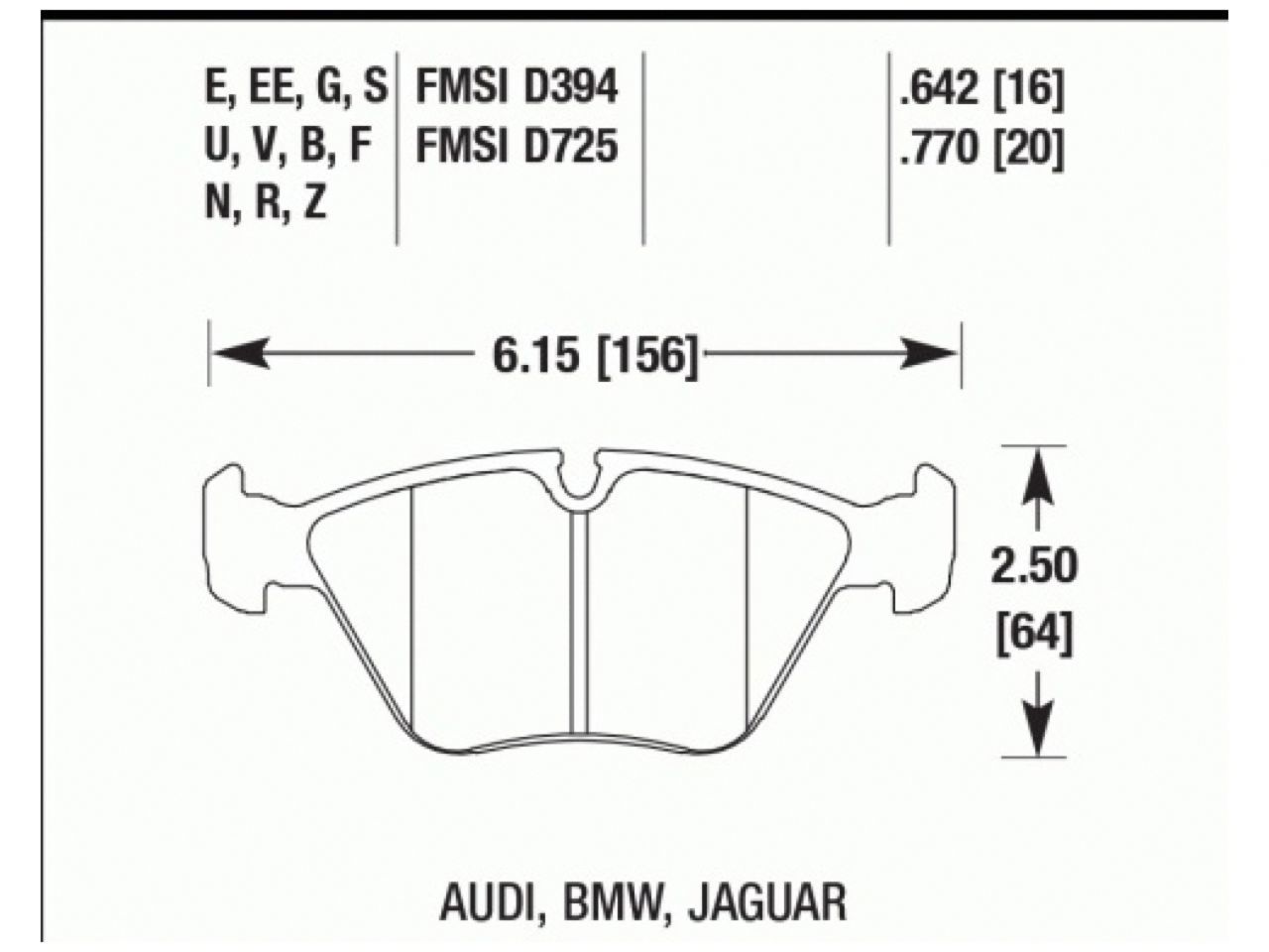 Hawk Brake Pads HB135V.760 Item Image