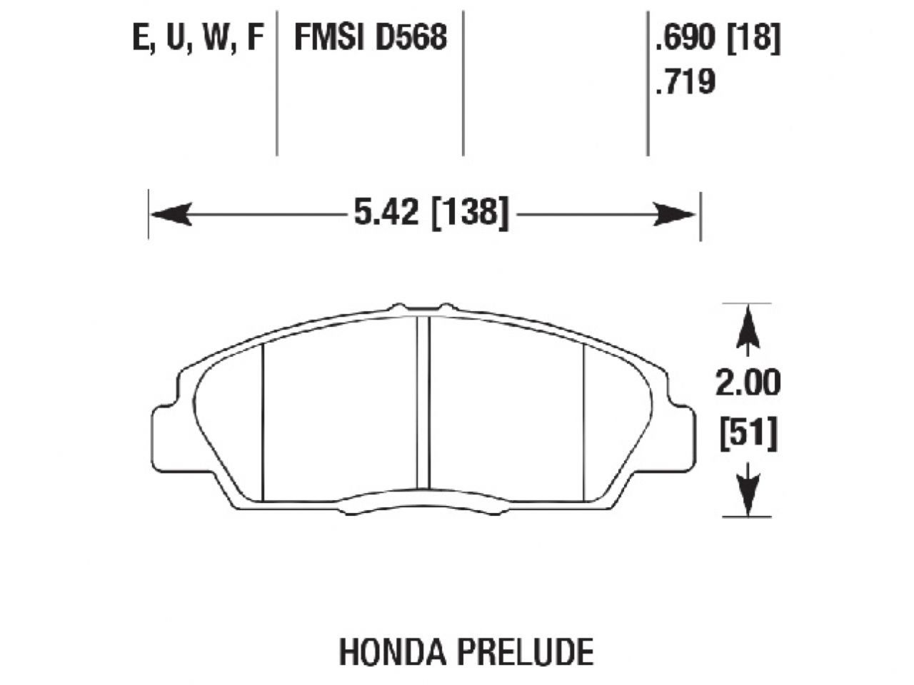 Hawk Brake Pads HB144E.719 Item Image