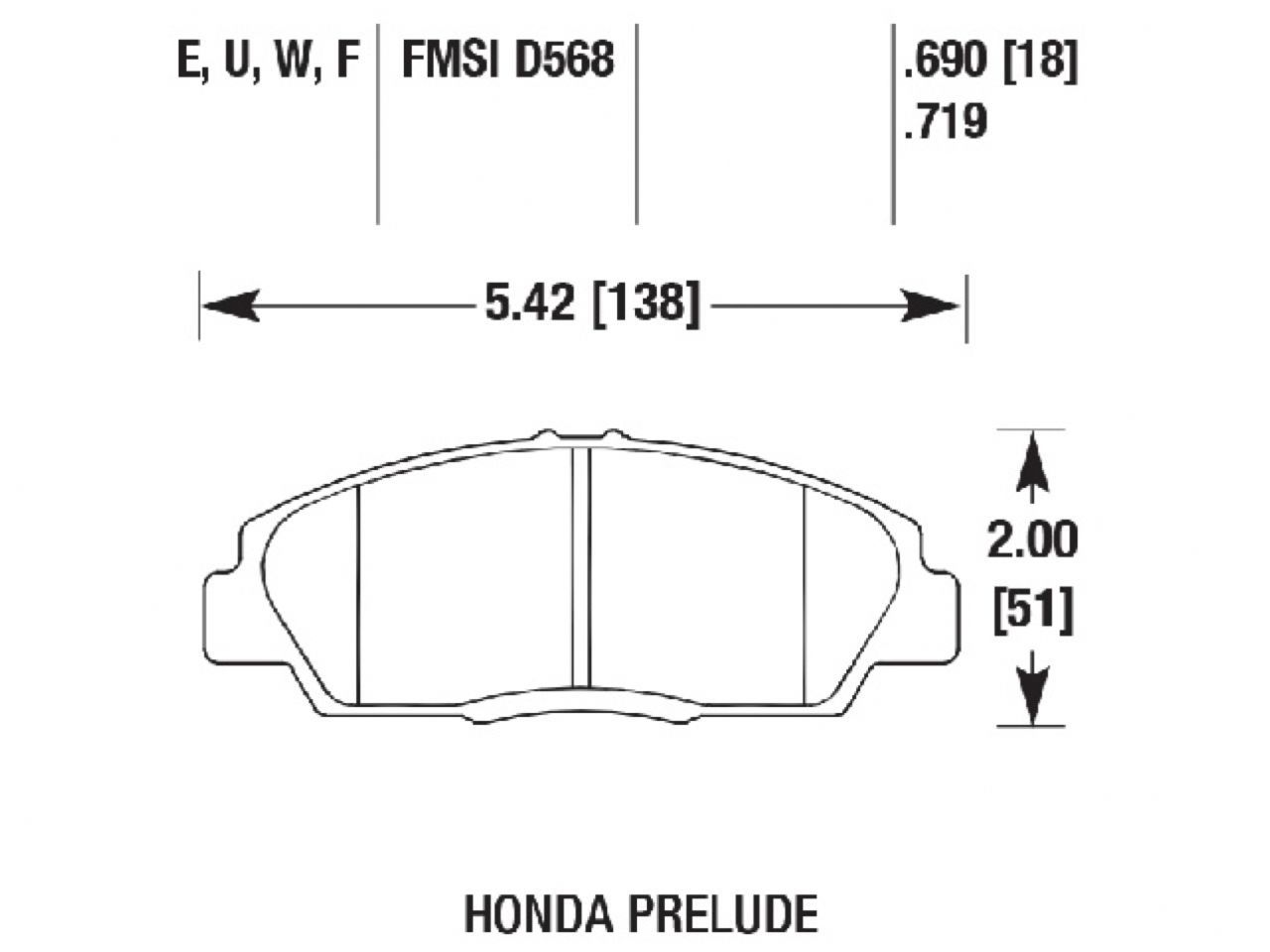 Hawk Brake Pads HB144W.719 Item Image