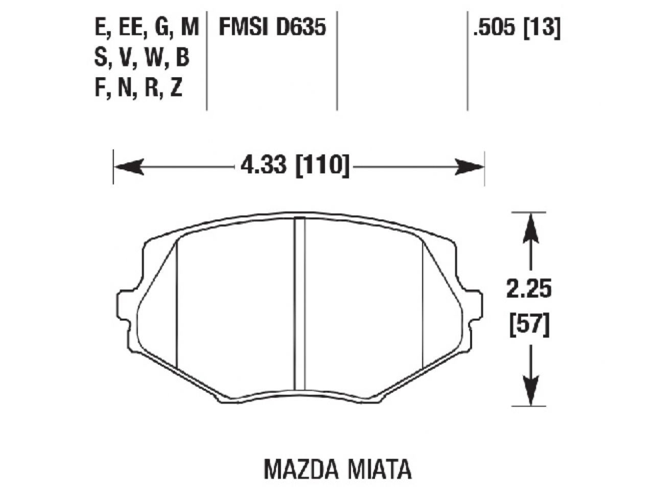 Hawk Brake Pads HB149EE.505 Item Image