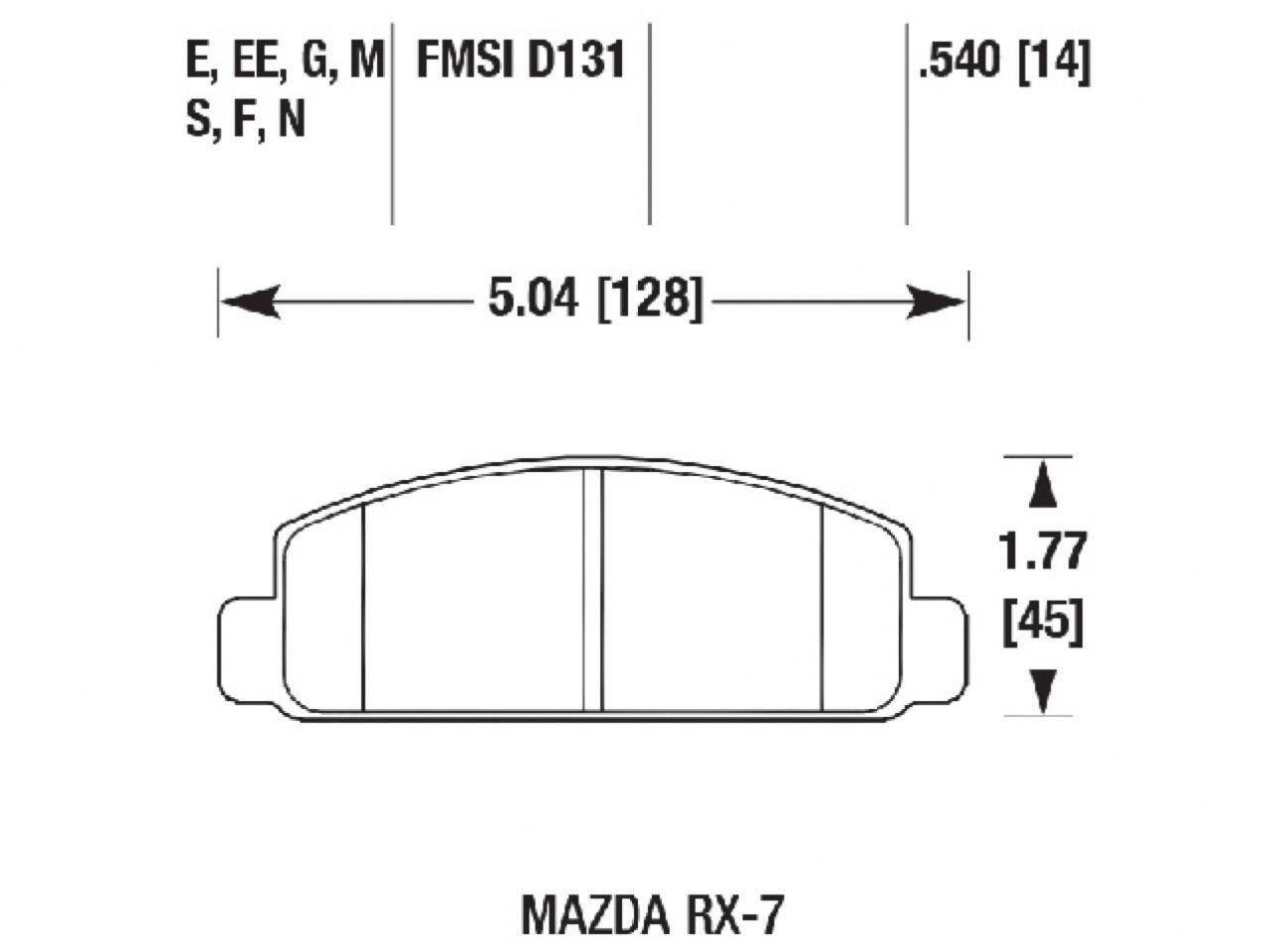 Hawk Brake Pads HB152S.540 Item Image