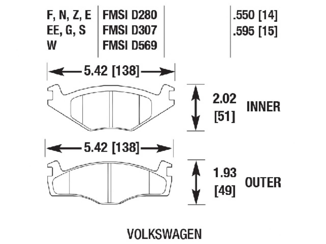 Hawk Brake Pads HB189EE.595 Item Image