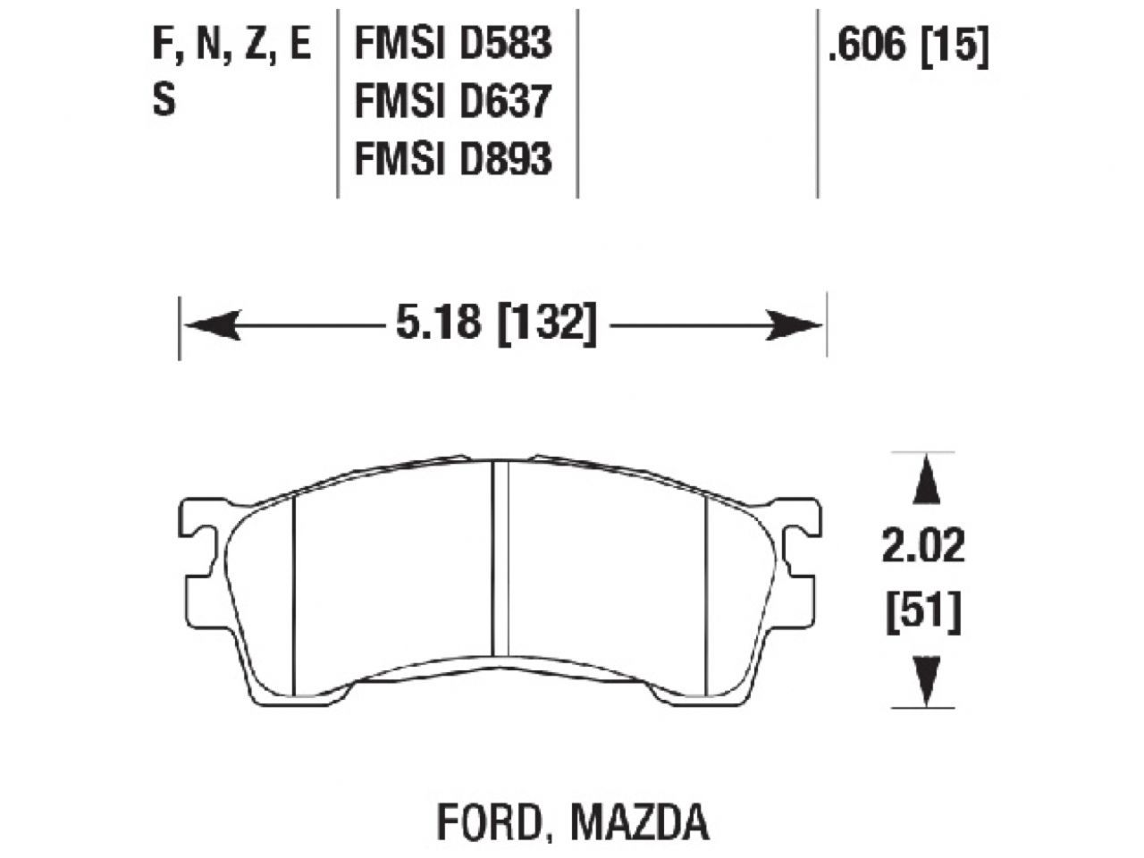 Hawk Brake Pads HB211S.634 Item Image