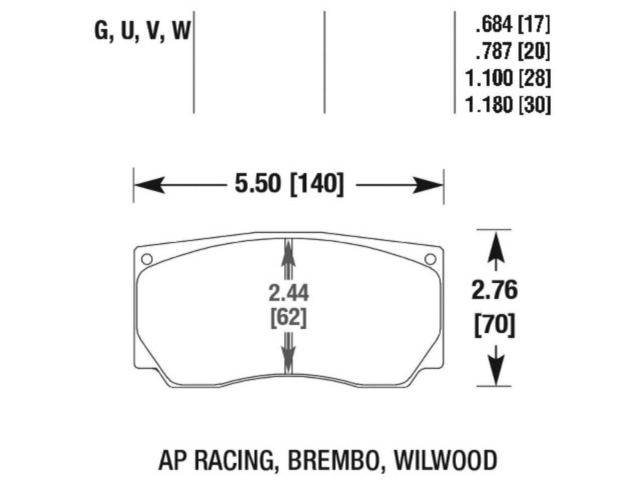 Hawk Brake Pads HB221U.787 Item Image