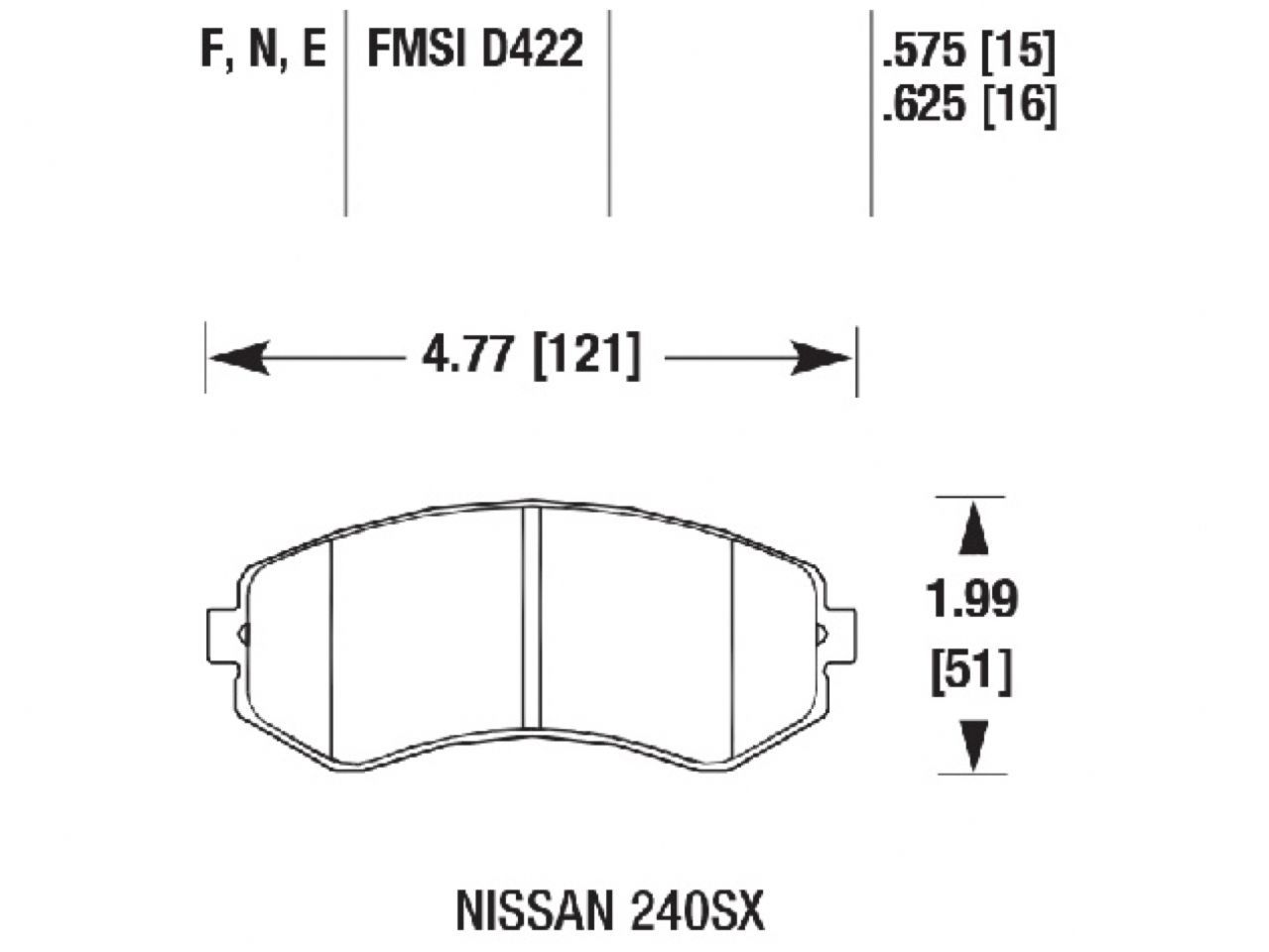 Hawk Brake Pads HB231F.575 Item Image