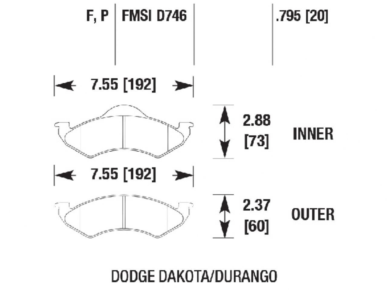 Hawk Brake Pads HB306P.795 Item Image