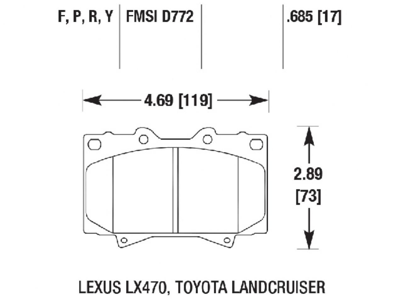 Hawk Brake Pads HB313R.685 Item Image