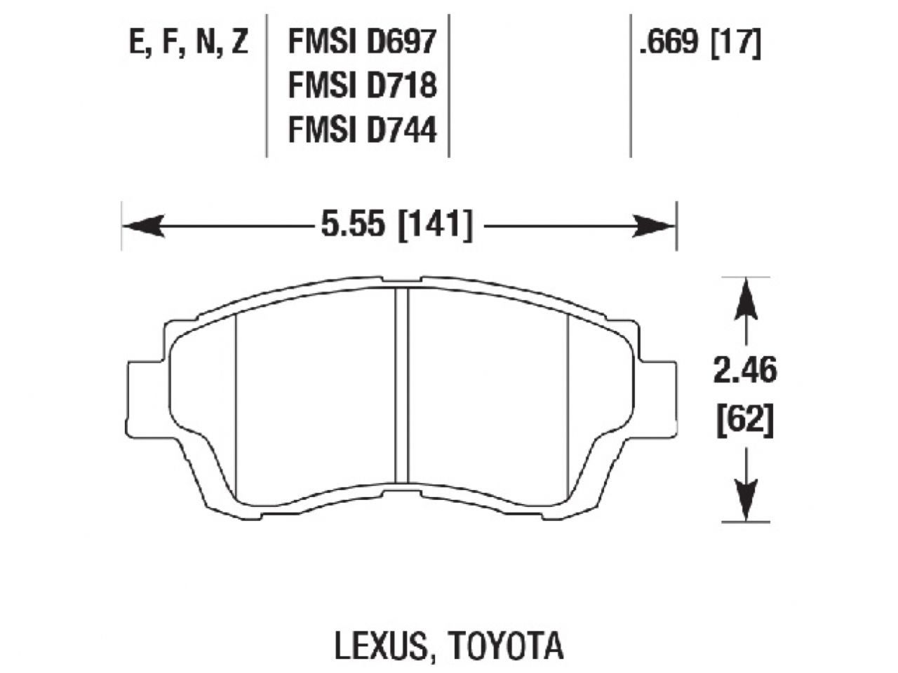 Hawk Brake Pads HB318N.669 Item Image