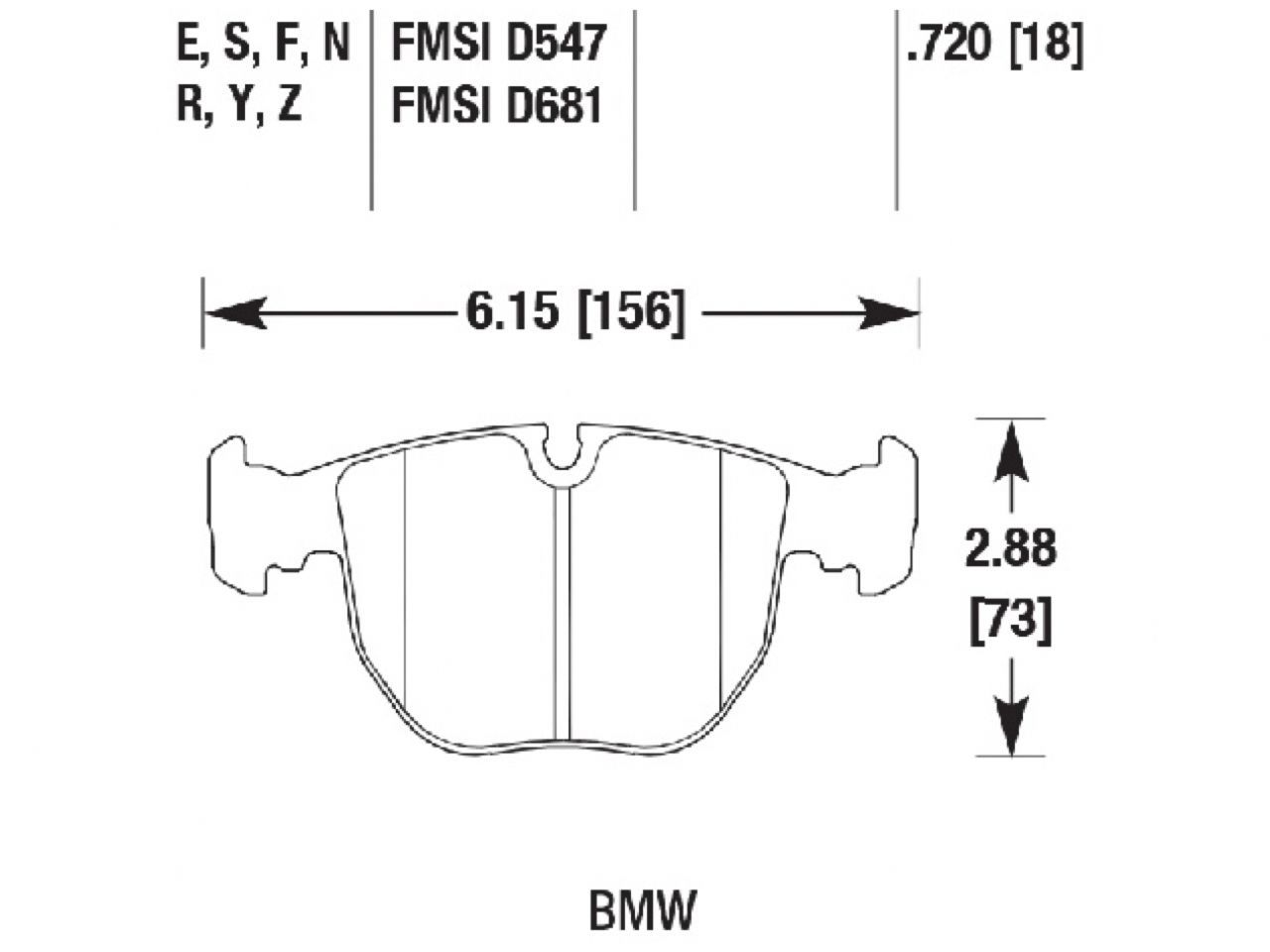 Hawk Brake Pads HB325R.720 Item Image