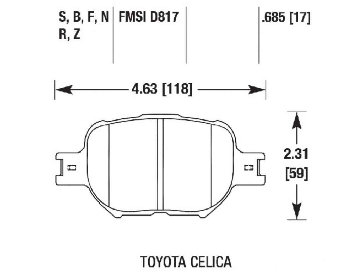 Hawk Brake Pads HB328R.685 Item Image