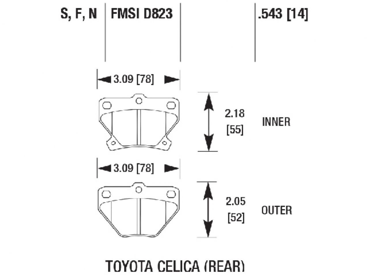 Hawk Brake Pads HB329N.543 Item Image