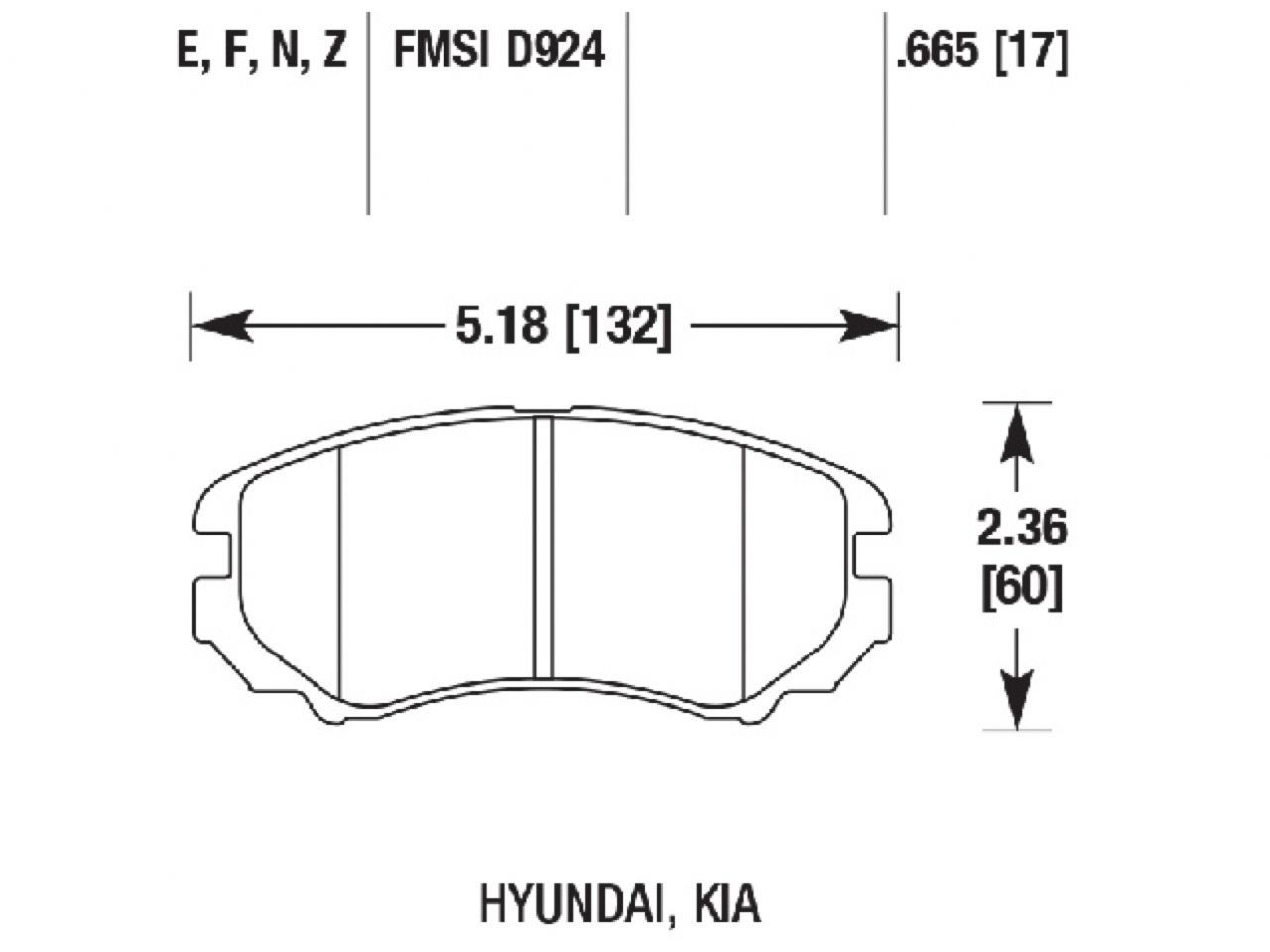 Hawk Brake Pads HB368E.665 Item Image