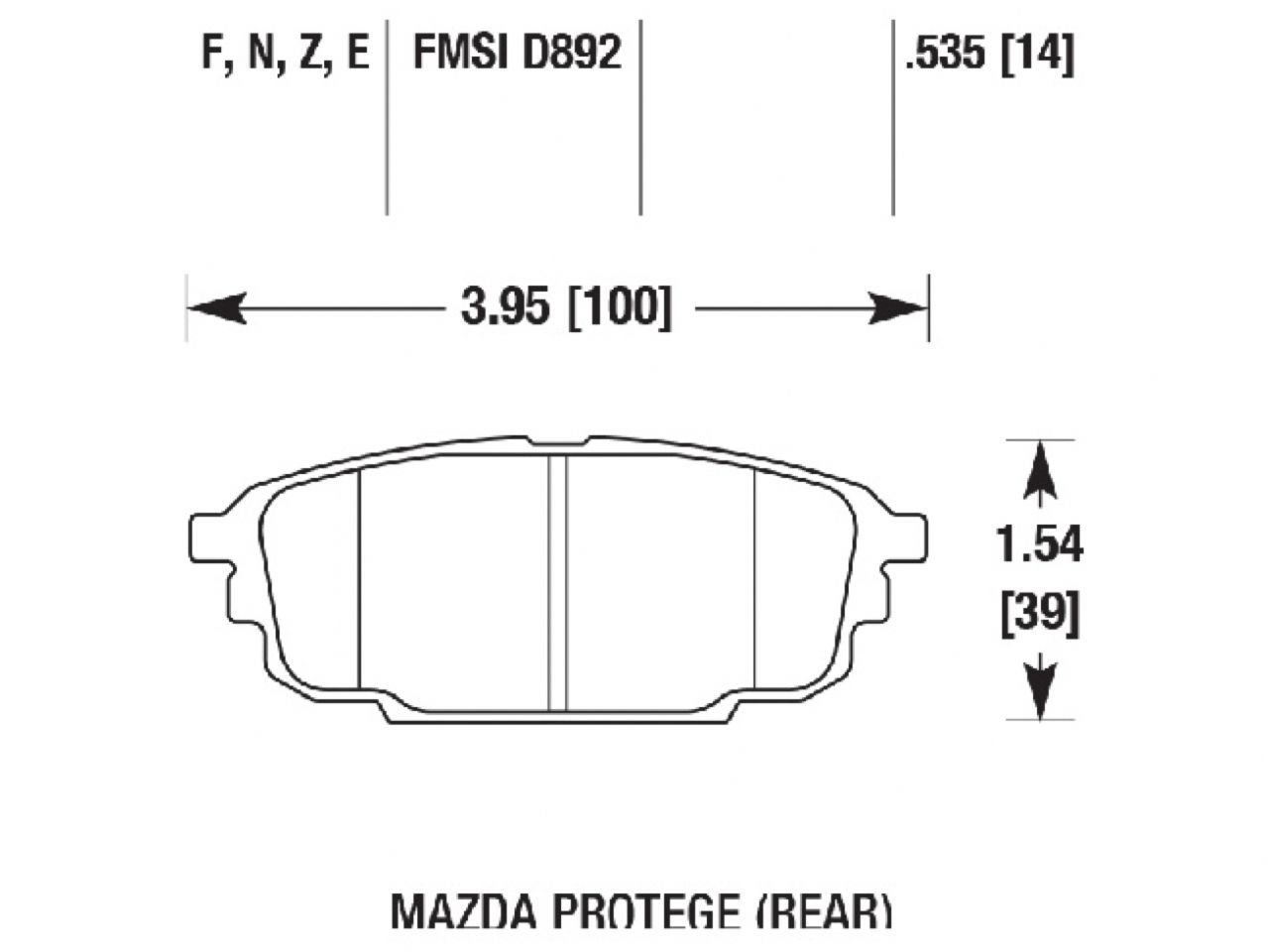 Hawk Brake Pads HB436E.535 Item Image