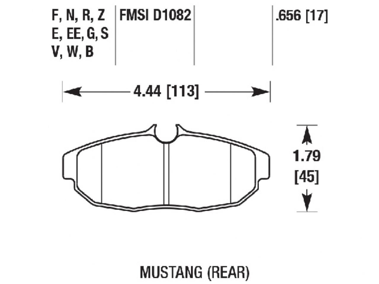 Hawk Brake Pads HB485W.656 Item Image