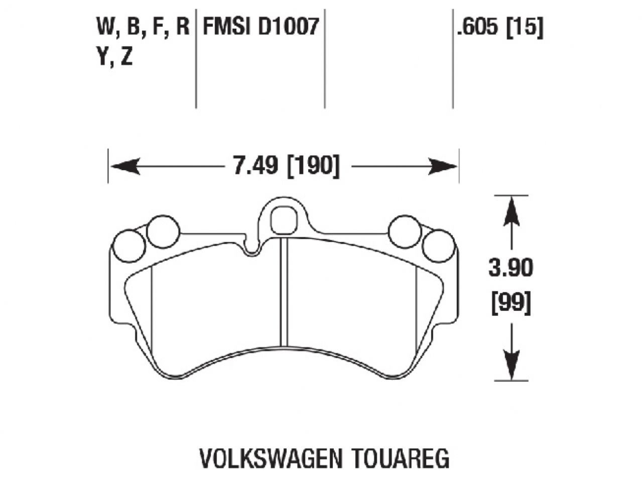 Hawk Brake Pads HB512R.605 Item Image