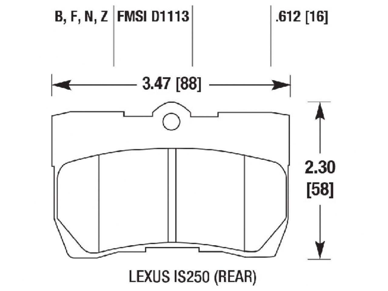 Hawk Brake Pads HB562B.612 Item Image