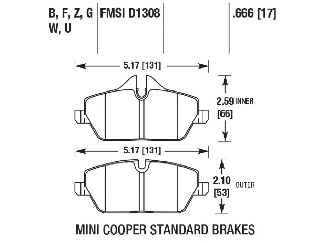 Hawk Brake Pads HB570B.666 Item Image