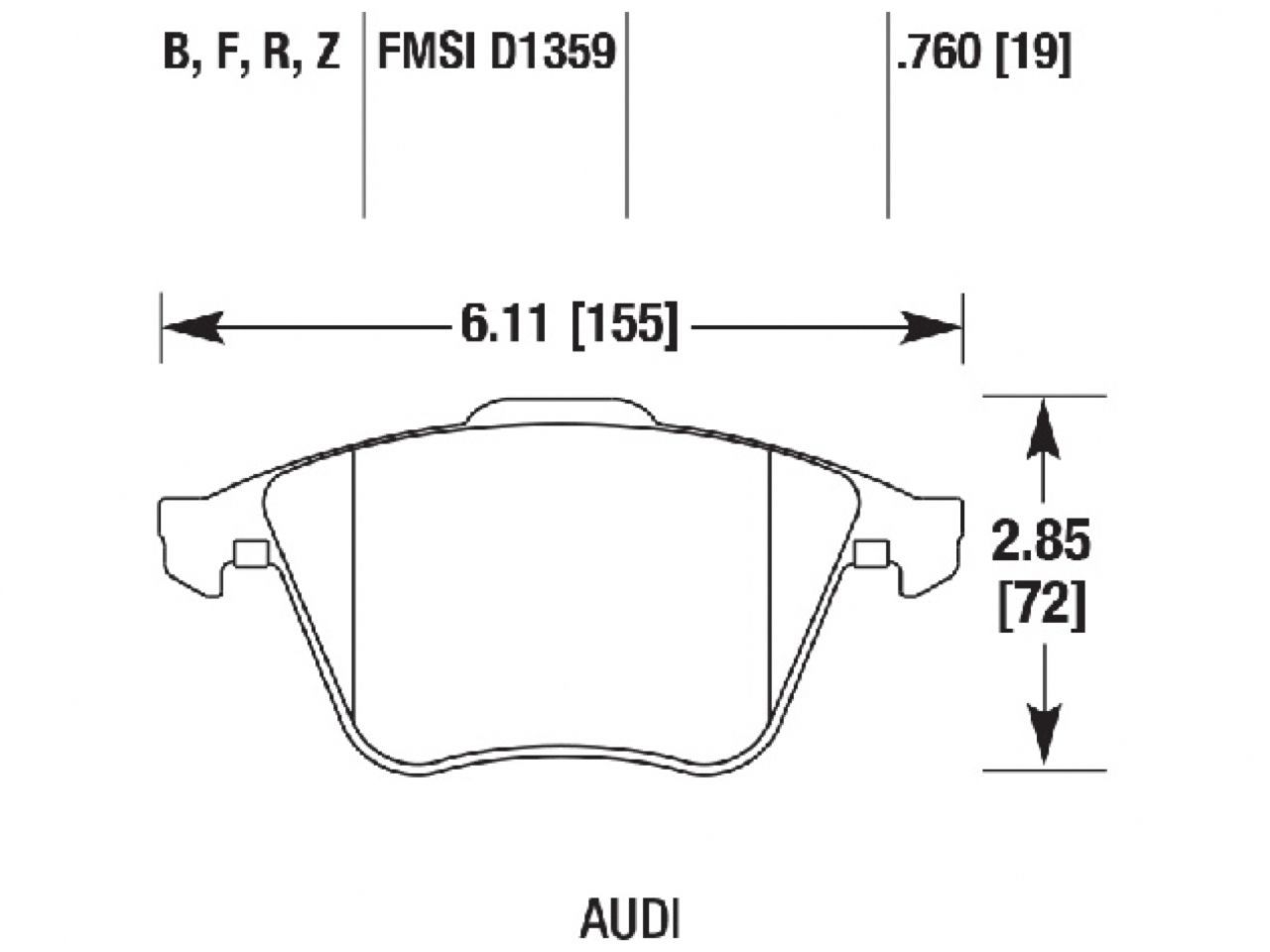 Hawk Brake Pads HB625R.760 Item Image