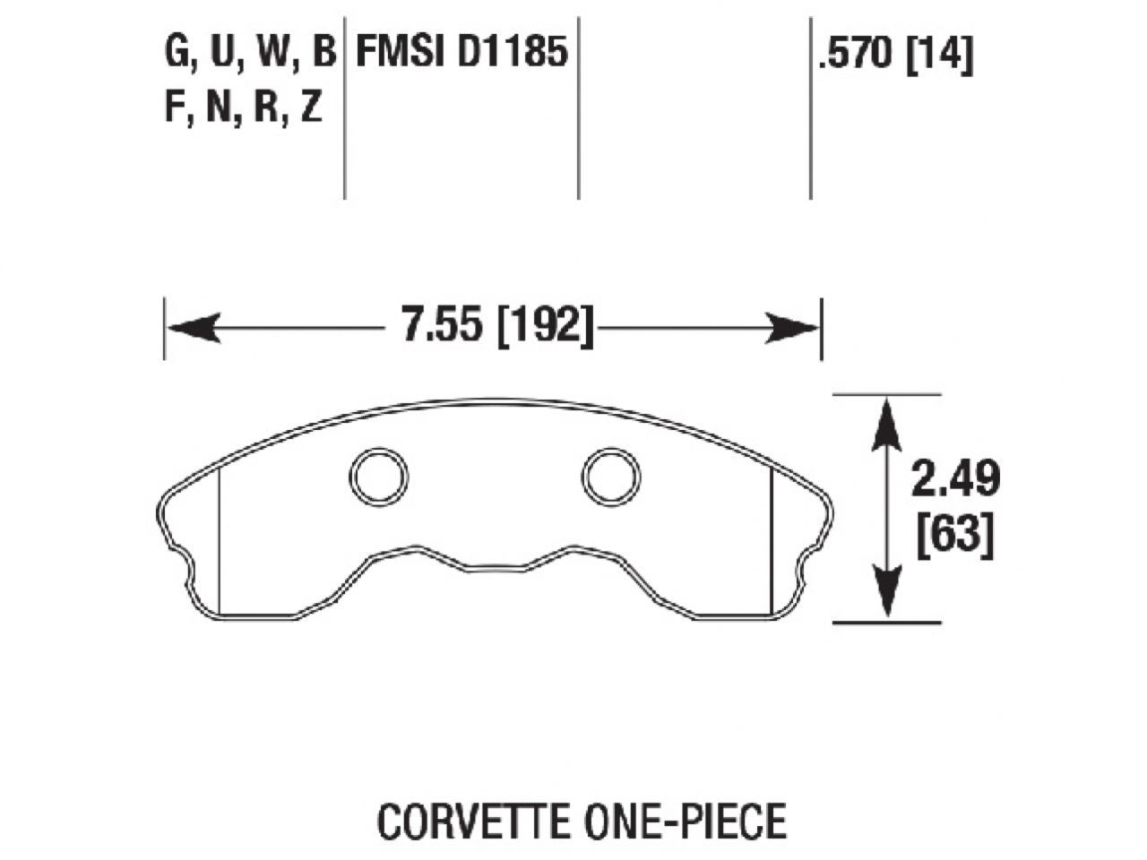 Hawk Brake Pads HB658W.570 Item Image