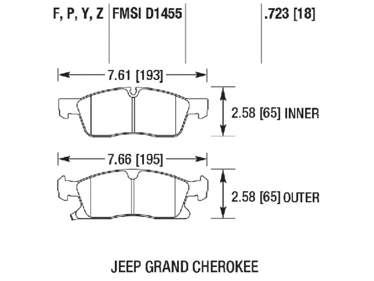 Hawk Brake Pads HB701P.723 Item Image