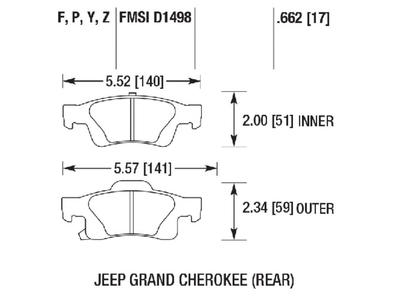 Hawk Brake Pads HB702P.662 Item Image