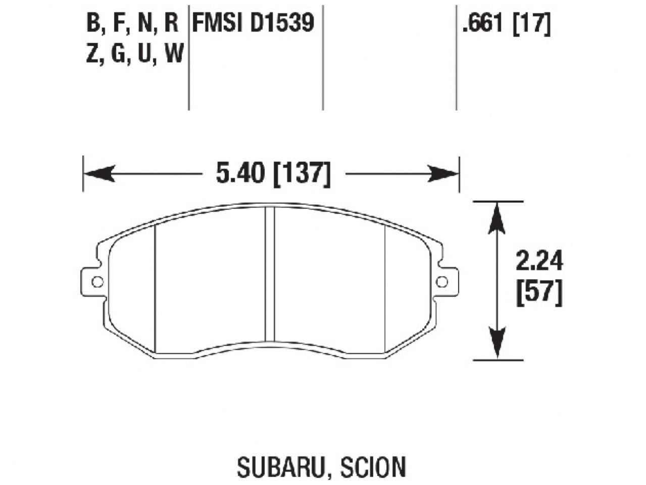 Hawk Brake Pads HB711Q.661 Item Image