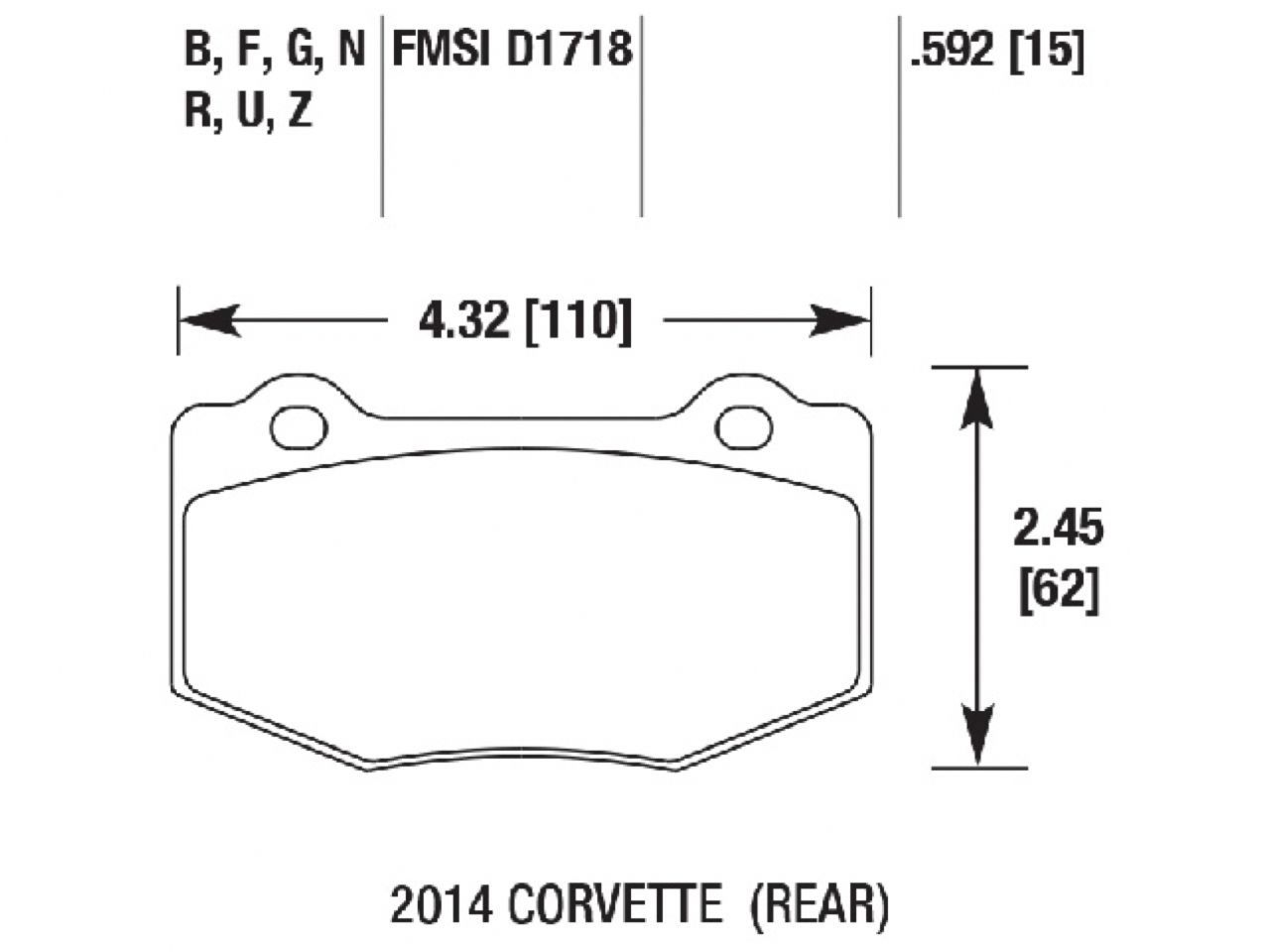 Hawk Brake Pads HB727Q.592 Item Image