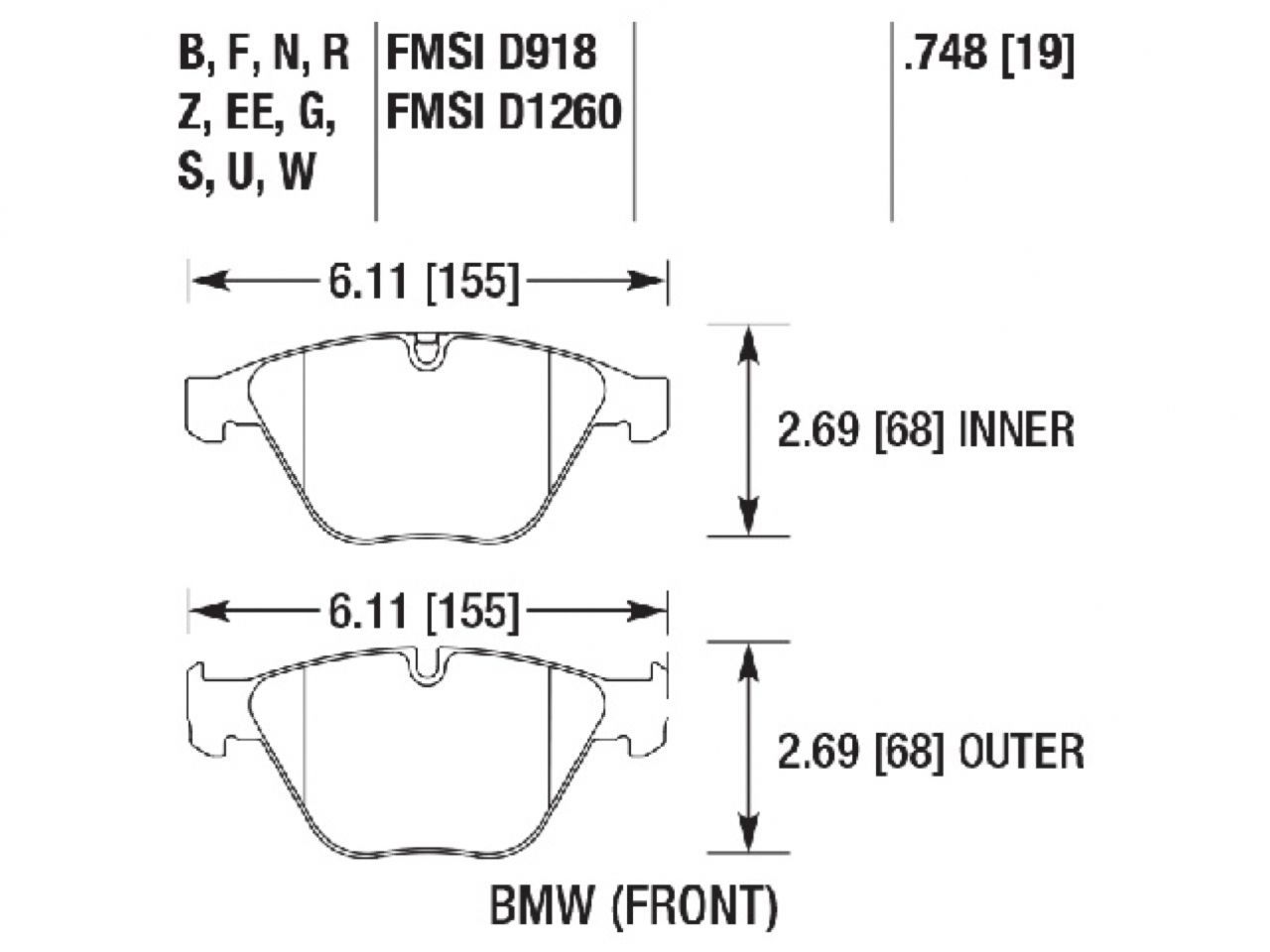 Hawk Brake Pads HB733Q.748 Item Image