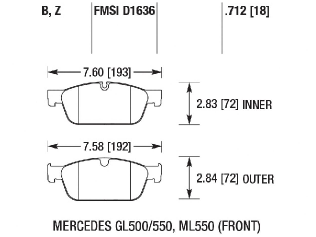 Hawk Brake Pads HB740Z.712 Item Image