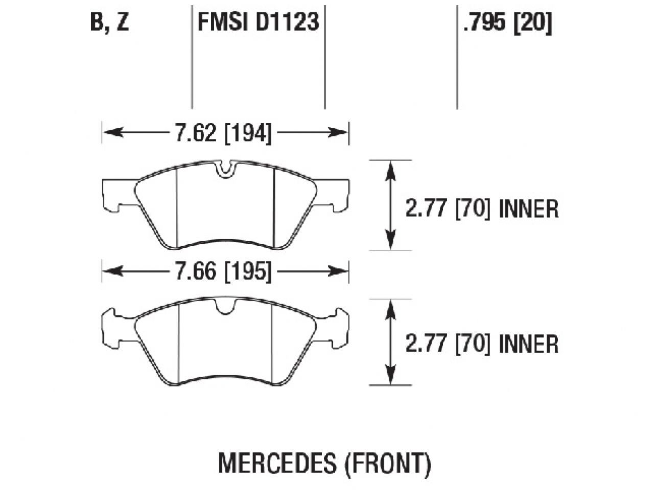 Hawk Brake Pads HB743B.795 Item Image