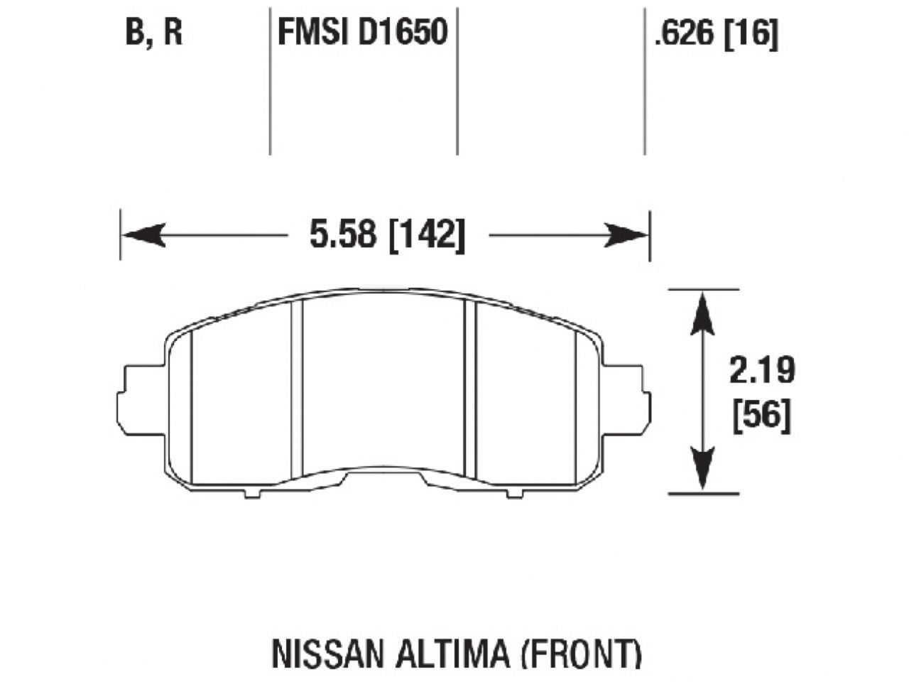 Hawk Brake Pads HB747R.626 Item Image