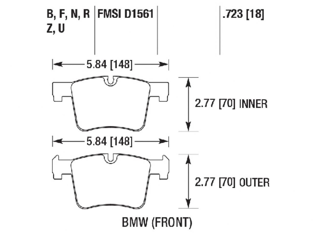 Hawk Brake Pads HB748U.723 Item Image