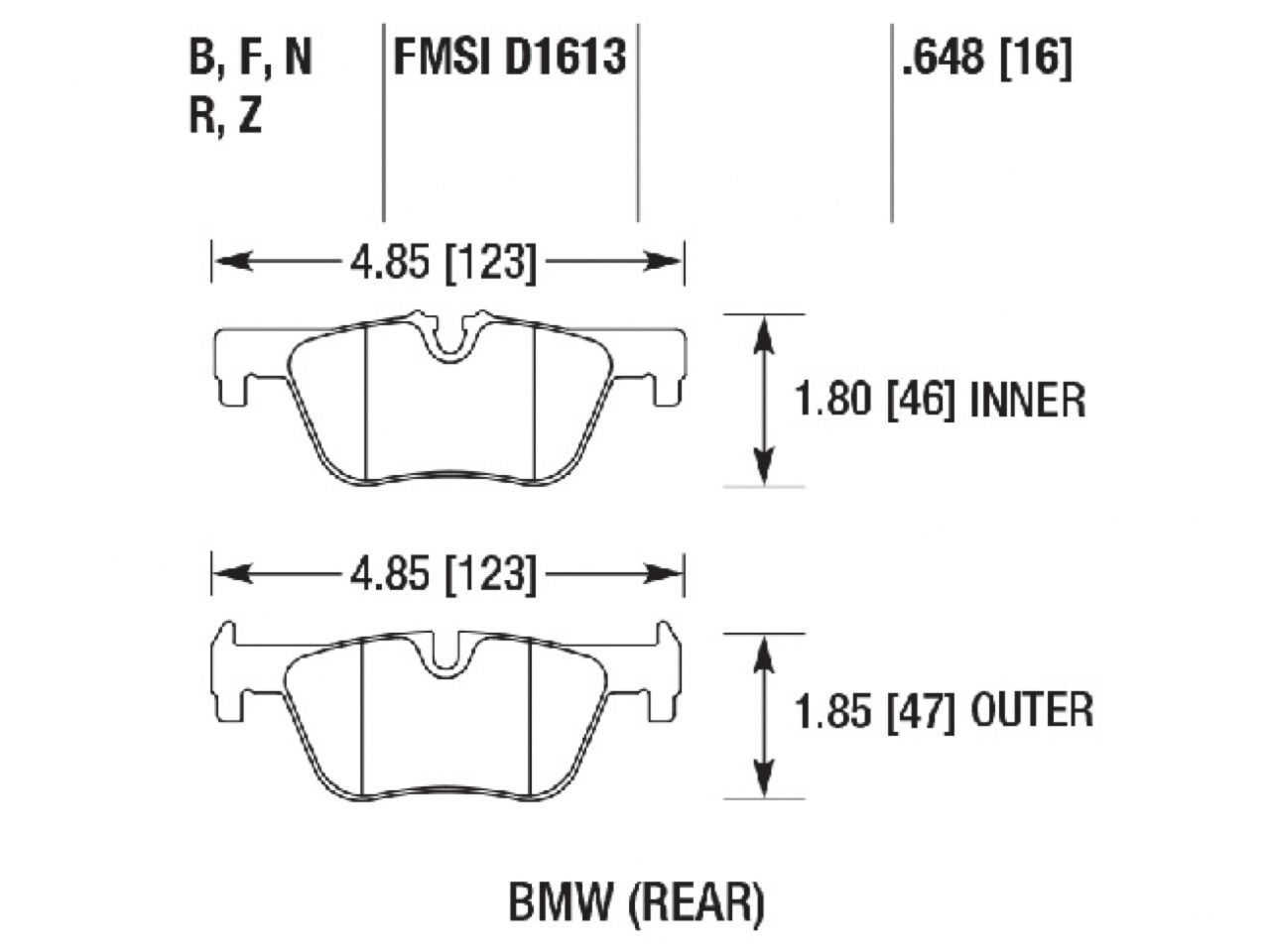 Hawk Brake Pads HB749U.648 Item Image